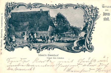 Gasthaus"Zur Linde" am Dorfteich,heute Kreisel. 